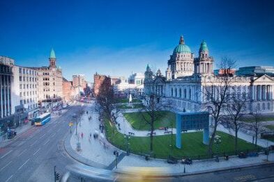 City Hall o Comune di Belfast visto dall'alto